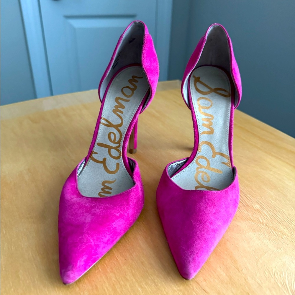 Pink Suede Sam Edelman Pumps